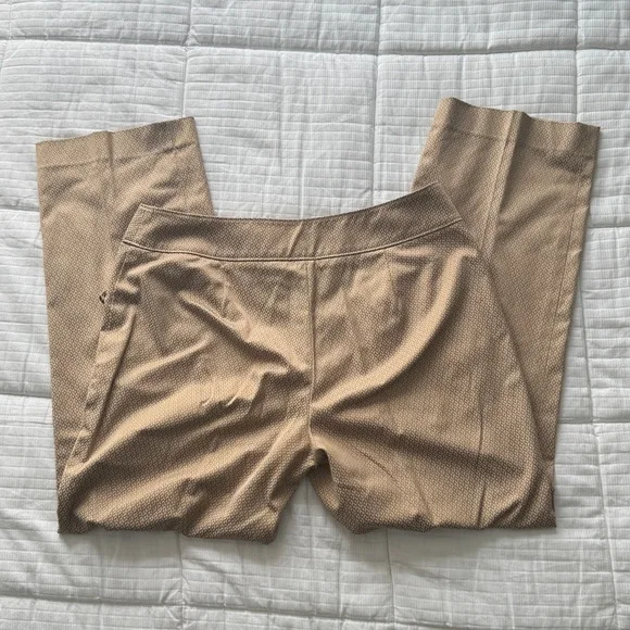 Talbots beige geometric shape pants, size 6P - Picture 2 of 8